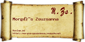 Morgós Zsuzsanna névjegykártya