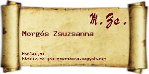Morgós Zsuzsanna névjegykártya